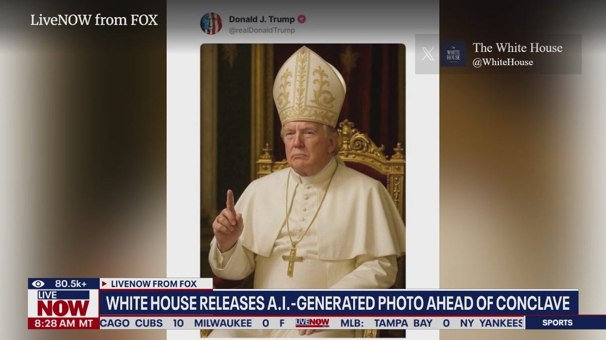 White House releases AI generated Pope Trump picture